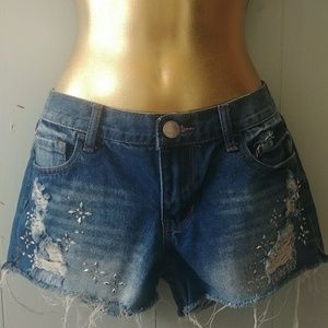 Reign Mid Rise Studded Shorts